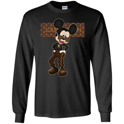 Best Louis Vuitton Mickey Fashion T-shirt Men Long Sleeve Shirt