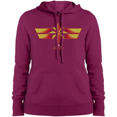 Marvel Captain Marvel Retro Red Yellow Logo Women Hooded Sweatshirt Women Hooded Sweatshirt - parenttees