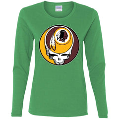 Washington Redskins Grateful Dead Steal Your Face Football Nfl Shirts Women Long Sleeve Shirt Women Long Sleeve Shirt - parenttees