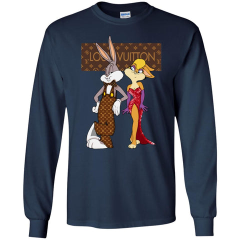 Louis Vuitton Rabbit Love Family T-shirt Men Long Sleeve Shirt Black / S Men Long Sleeve Shirt - parenttees