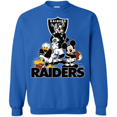 Mickey Mouse Oakland Raiders American Football Nfl Sports Shirt Crewneck Pullover Sweatshirt Crewneck Pullover Sweatshirt - parenttees