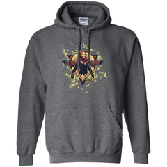 Captain Marvel Cracked Paint Splatter Logo Pullover Hoodie Sweatshirt Pullover Hoodie Sweatshirt - parenttees