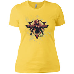 Captain Marvel Cracked Paint Splatter Logo Women Cotton T-Shirt Women Cotton T-Shirt - parenttees