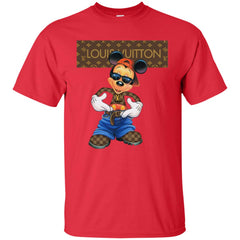 Louis Vuitton Mickey Mouse Cartoon T-shirt Men Cotton T-Shirt Men Cotton T-Shirt - parenttees