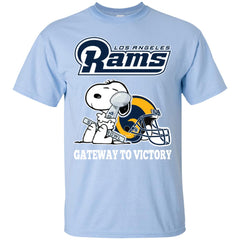 Los Angeles Rams Gateway To Victory Super Bowl 2019 Snoopy Football Nfl Men Cotton T-Shirt Men Cotton T-Shirt - parenttees