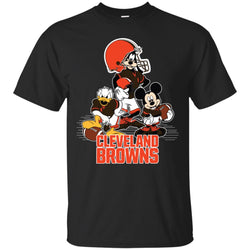 Mickey Mouse Cleveland Browns American Football Nfl Sports Shirt Men Cotton T-Shirt