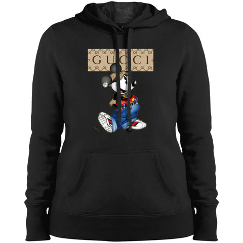 Gucci Mickey Mouse Trending T-shirt Women Hooded Sweatshirt Black / X-Small Women Hooded Sweatshirt - parenttees