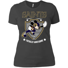 Nfl – New Orleans Saints Totally Awesome Mickey Mouse Super Bowl 2019 Football Women Cotton T-Shirt Women Cotton T-Shirt - parenttees