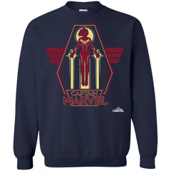 Captain Marvel Red Yellow Flight Powers Crewneck Pullover Sweatshirt Crewneck Pullover Sweatshirt - parenttees