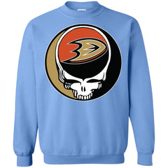 Anaheim Ducks Grateful Dead Steal Your Face Hockey Nhl Shirts Crewneck Pullover Sweatshirt Crewneck Pullover Sweatshirt - parenttees