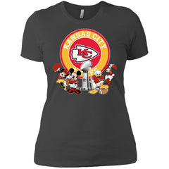 Nfl – Kansas City Chiefs Super Bowl 2019 Mickey Mouse Minnie Mouse Donald Duck Daisy Duck Football Women Cotton T-Shirt Women Cotton T-Shirt - parenttees