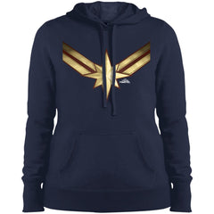 Captain Marvel Gleaming Chest Logo Women Hooded Sweatshirt Women Hooded Sweatshirt - parenttees