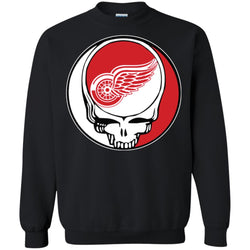 Detroit Red Wings Grateful Dead Steal Your Face Hockey Nhl Shirts Crewneck Pullover Sweatshirt