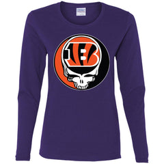 Cincinnati Bengals Grateful Dead Steal Your Face Football Nfl Shirts Women Long Sleeve Shirt Women Long Sleeve Shirt - parenttees