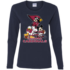 Mickey Mouse Arizona Cardinals American Football Nfl Sports Shirt Women Long Sleeve Shirt Women Long Sleeve Shirt - parenttees