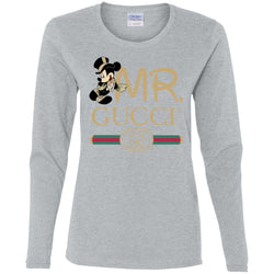 Mr Mickey Gucci Couple Disney Shirt Valentine's Day T-shirt Women Long Sleeve Shirt