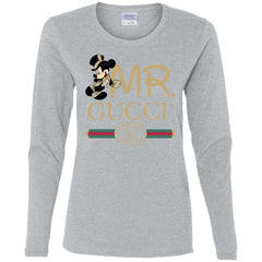 Mr Mickey Gucci Couple Disney Shirt Valentine's Day T-shirt Women Long Sleeve Shirt Women Long Sleeve Shirt - parenttees