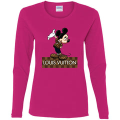 Louis Vuitton Mickey T-shirt Women Long Sleeve Shirt Women Long Sleeve Shirt - parenttees