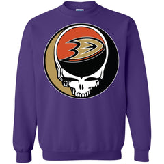 Anaheim Ducks Grateful Dead Steal Your Face Hockey Nhl Shirts Crewneck Pullover Sweatshirt Crewneck Pullover Sweatshirt - parenttees