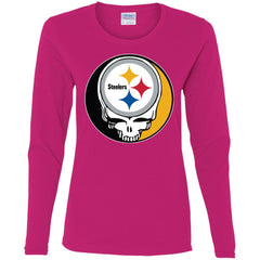 Pittsburgh Steelers Grateful Dead Steal Your Face Football Nfl Shirts Women Long Sleeve Shirt Women Long Sleeve Shirt - parenttees