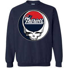 New England Patriots Grateful Dead Steal Your Face Football Nfl Shirts Crewneck Pullover Sweatshirt Crewneck Pullover Sweatshirt - parenttees