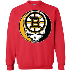 Boston Bruins Grateful Dead Steal Your Face Hockey Nhl Shirts Crewneck Pullover Sweatshirt Crewneck Pullover Sweatshirt - parenttees