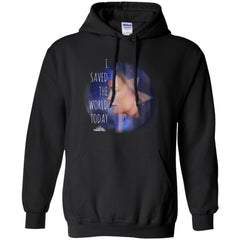 Captain Marvel Saved The World Portrait Pullover Hoodie Sweatshirt Pullover Hoodie Sweatshirt - parenttees