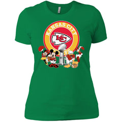 Nfl – Kansas City Chiefs Super Bowl 2019 Mickey Mouse Minnie Mouse Donald Duck Daisy Duck Football Women Cotton T-Shirt Women Cotton T-Shirt - parenttees