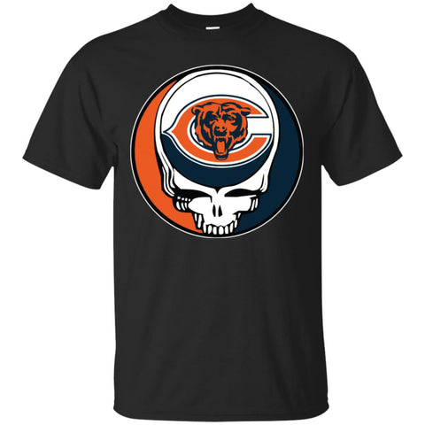 Chicago Bears Grateful Dead Steal Your Face Football Nfl Shirts Men Cotton T-Shirt Black / S Men Cotton T-Shirt - parenttees