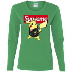 Supreme Pikachu T-shirt Women Long Sleeve Shirt Women Long Sleeve Shirt - parenttees