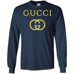 Gucci Logo Vintage Inspired Men Long Sleeve Shirt