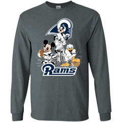 Nfl – Los Angeles Rams Donald Duck Goofy Mickey Mouse Super Bowl 2019 Football Men Long Sleeve Shirt Men Long Sleeve Shirt - parenttees