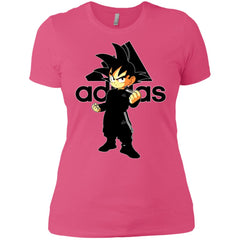 Goku Adidas Black T-shirt Women Cotton T-Shirt Women Cotton T-Shirt - parenttees