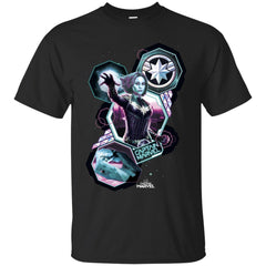 Captain Marvel Space Shapes Portrait Men Cotton T-Shirt Men Cotton T-Shirt - parenttees