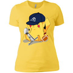 Nfl – Los Angeles Rams Pikachu Super Bowl 2019 Football Women Cotton T-Shirt Women Cotton T-Shirt - parenttees