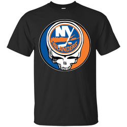 New York Islanders Grateful Dead Steal Your Face Hockey Nhl Shirts Men Cotton T-Shirt