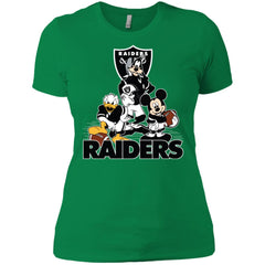 Mickey Mouse Oakland Raiders American Football Nfl Sports Shirt Women Cotton T-Shirt Women Cotton T-Shirt - parenttees