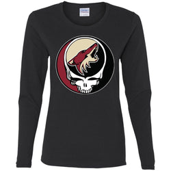 Arizona Coyotes Grateful Dead Steal Your Face Hockey Nhl Shirts Women Long Sleeve Shirt