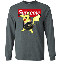 Supreme Pikachu T-shirt Men Long Sleeve Shirt Men Long Sleeve Shirt - parenttees