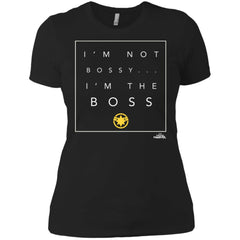 Captain Marvel Not Bossy I'm The Boss Women Cotton T-Shirt Women Cotton T-Shirt - parenttees