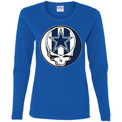 Dallas Cowboys Grateful Dead Steal Your Face Football Nfl Shirts Women Long Sleeve Shirt Women Long Sleeve Shirt - parenttees