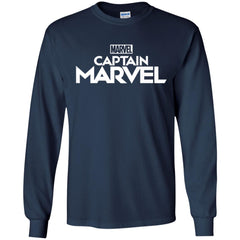 Marvel Captain Marvel Movie Logo White Men Long Sleeve Shirt Men Long Sleeve Shirt - parenttees