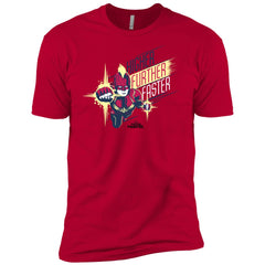 Captain Marvel Higher Further Faster Drawn Men Short Sleeve T-Shirt Men Short Sleeve T-Shirt - parenttees