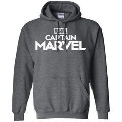 Marvel Captain Marvel Movie Logo White Pullover Hoodie Sweatshirt Pullover Hoodie Sweatshirt - parenttees