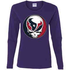 Houston Texans Grateful Dead Steal Your Face Football Nfl Shirts Women Long Sleeve Shirt Women Long Sleeve Shirt - parenttees