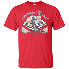 Marvel Captain Marvel Retro Checkered Log Men Cotton T-Shirt Men Cotton T-Shirt - parenttees