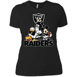 Mickey Mouse Oakland Raiders American Football Nfl Sports Shirt Women Cotton T-Shirt