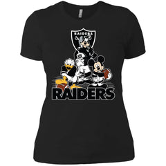 Mickey Mouse Oakland Raiders American Football Nfl Sports Shirt Women Cotton T-Shirt Women Cotton T-Shirt - parenttees