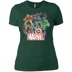 Marvel Avengers Team Retro Comic Vintage Graphic Women Cotton T-Shirt