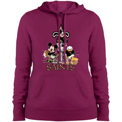 Nfl – New Orleans Saints Donald Duck Goofy Mickey Mouse Super Bowl 2019 Football Women Hooded Sweatshirt Women Hooded Sweatshirt - parenttees